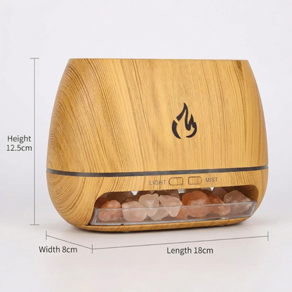 Essential Oil Diffuser with Himalayan Salt and LED Flame Effect
