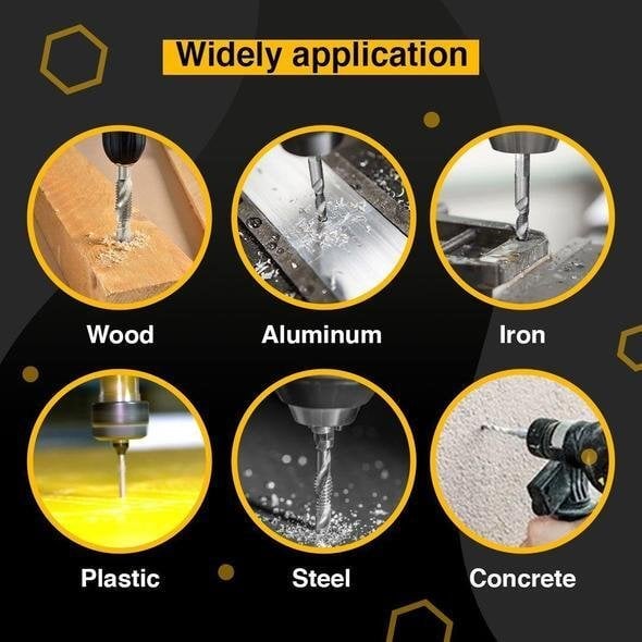 Precision Threading & Drilling Tool Set | M3–M10 | 6-Piece Kit