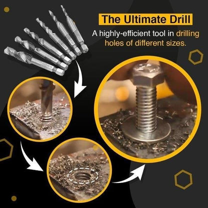 Precision Threading & Drilling Tool Set | M3–M10 | 6-Piece Kit