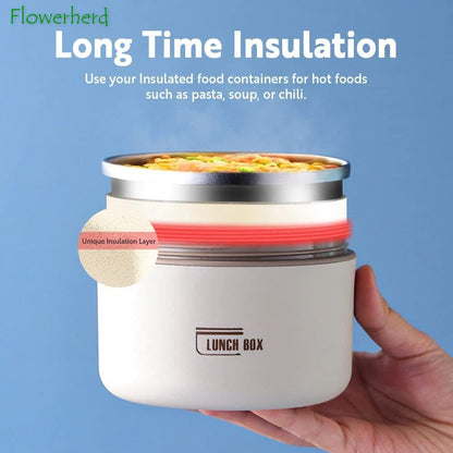 Thermal Lunch Box Containers Crafted from Stainless Steel