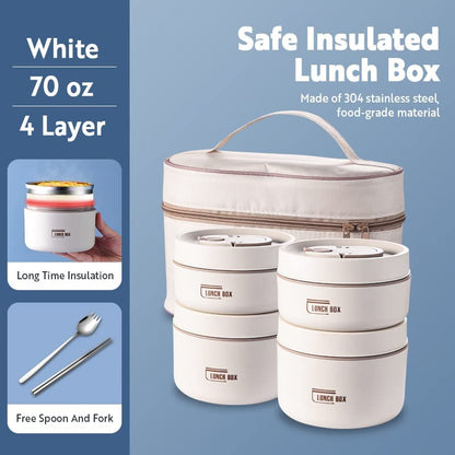 Thermal Lunch Box Containers Crafted from Stainless Steel