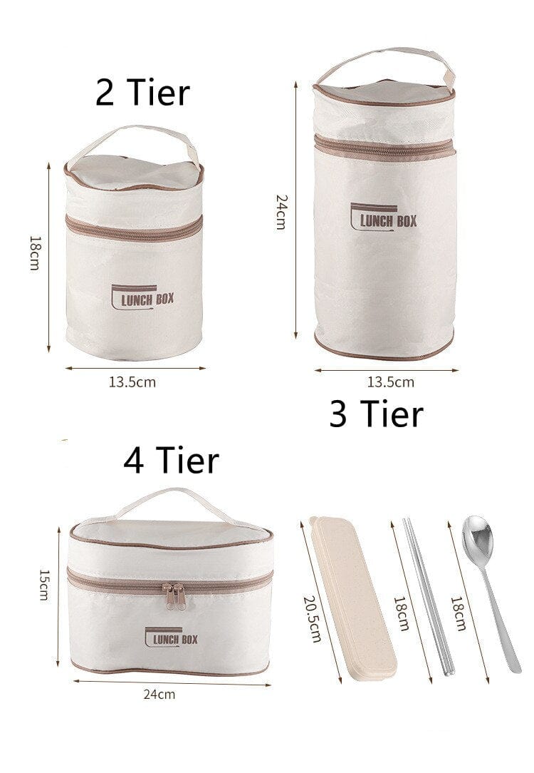 Thermal Lunch Box Containers Crafted from Stainless Steel
