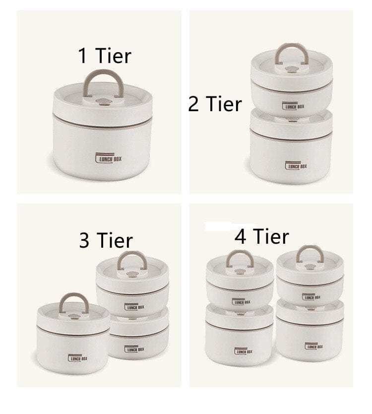 Thermal Lunch Box Containers Crafted from Stainless Steel