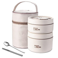 beige 2-tiered Lunch Bag