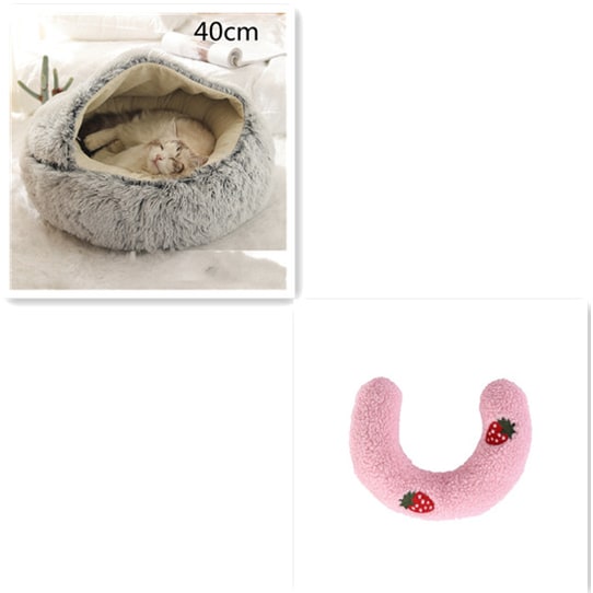 Cavernous Cozy Cat Bed with Plush Enclosure and Supportive Rim