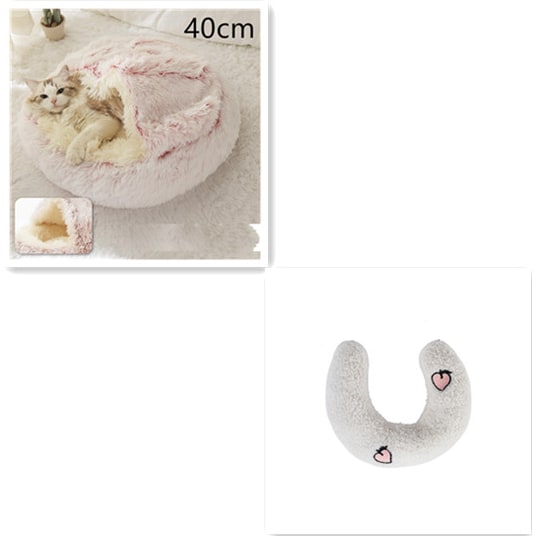 Cavernous Cozy Cat Bed with Plush Enclosure and Supportive Rim