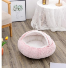 Cavernous Cozy Cat Bed with Plush Enclosure and Supportive Rim