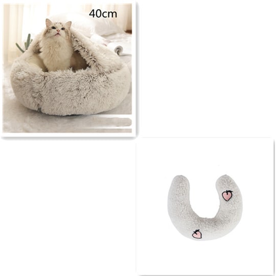 Cavernous Cozy Cat Bed with Plush Enclosure and Supportive Rim