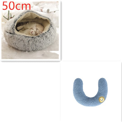 Cavernous Cozy Cat Bed with Plush Enclosure and Supportive Rim