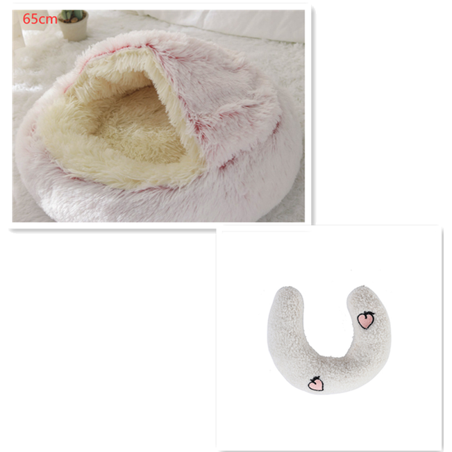Cavernous Cozy Cat Bed with Plush Enclosure and Supportive Rim