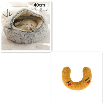 Cavernous Cozy Cat Bed with Plush Enclosure and Supportive Rim