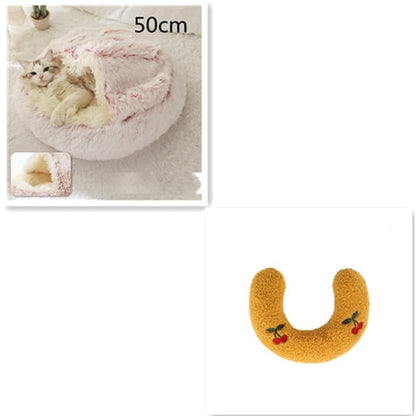 Cavernous Cozy Cat Bed with Plush Enclosure and Supportive Rim