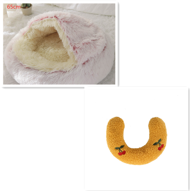 Cavernous Cozy Cat Bed with Plush Enclosure and Supportive Rim