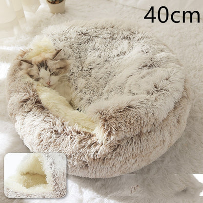 Cavernous Cozy Cat Bed with Plush Enclosure and Supportive Rim