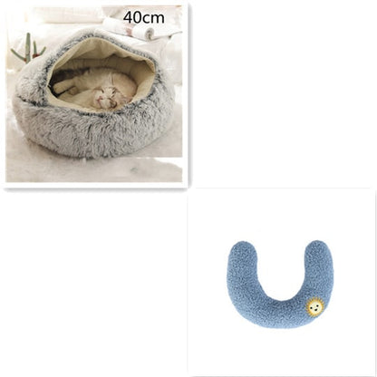 Cavernous Cozy Cat Bed with Plush Enclosure and Supportive Rim