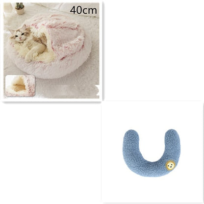 Cavernous Cozy Cat Bed with Plush Enclosure and Supportive Rim