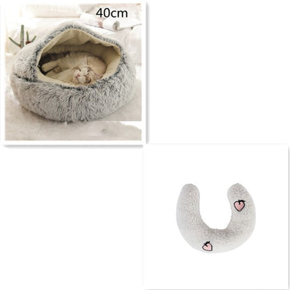 Cavernous Cozy Cat Bed with Plush Enclosure and Supportive Rim