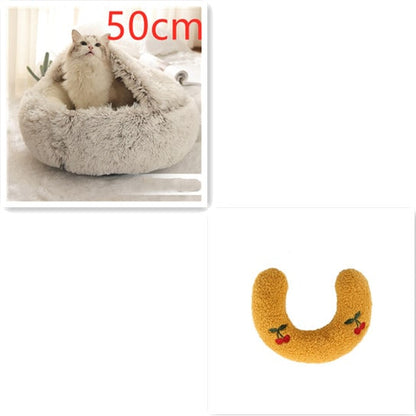 Cavernous Cozy Cat Bed with Plush Enclosure and Supportive Rim