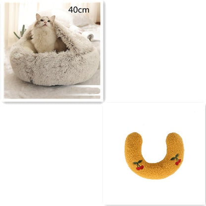 Cavernous Cozy Cat Bed with Plush Enclosure and Supportive Rim