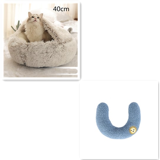 Cavernous Cozy Cat Bed with Plush Enclosure and Supportive Rim