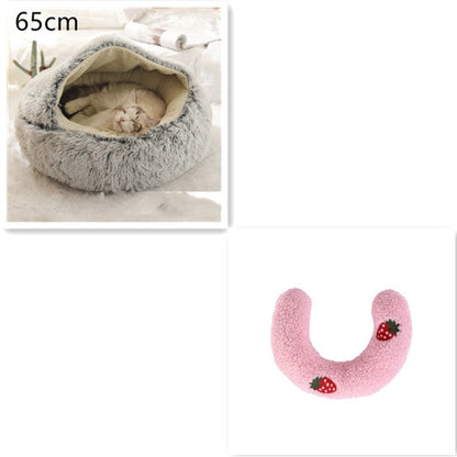 Cavernous Cozy Cat Bed with Plush Enclosure and Supportive Rim