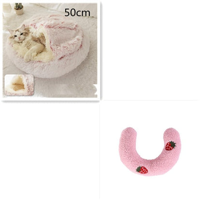 Cavernous Cozy Cat Bed with Plush Enclosure and Supportive Rim