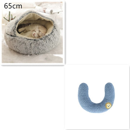 Cavernous Cozy Cat Bed with Plush Enclosure and Supportive Rim