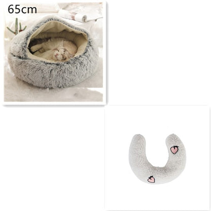 Cavernous Cozy Cat Bed with Plush Enclosure and Supportive Rim