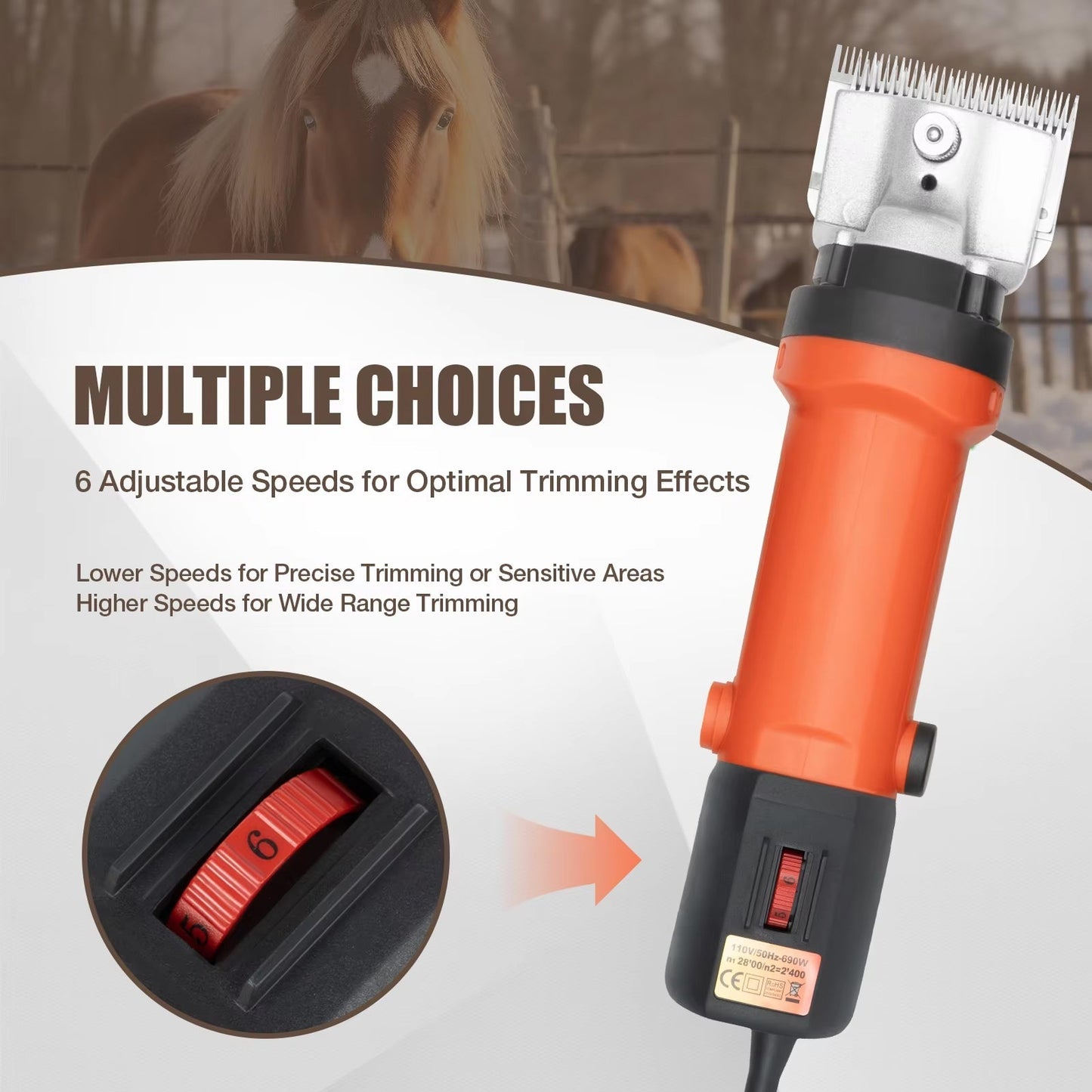 Horse Grooming Tool for Trimming and Shaping Mane and Tail