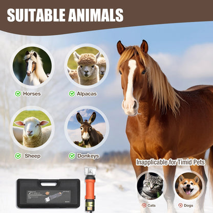 350W Professional Horse Clippers for Thick Fur Trimming