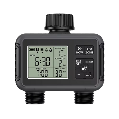 Smart Water Timer for UK Gardens with Dual-Zone Control
