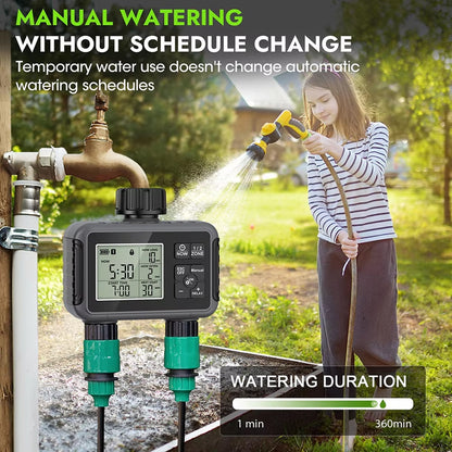 Smart Water Timer for UK Gardens with Dual-Zone Control