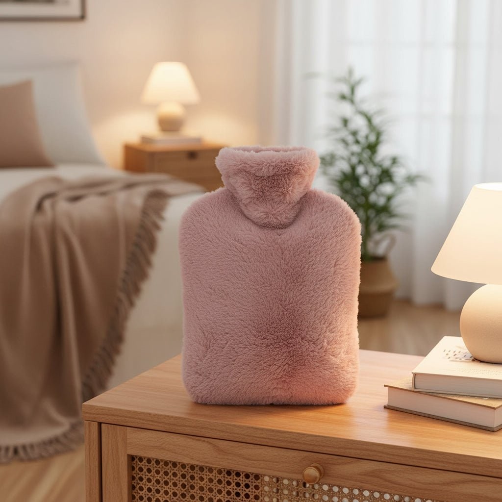 Soft Touch Warmth Bottle with Plush Cover for Cramps Relief