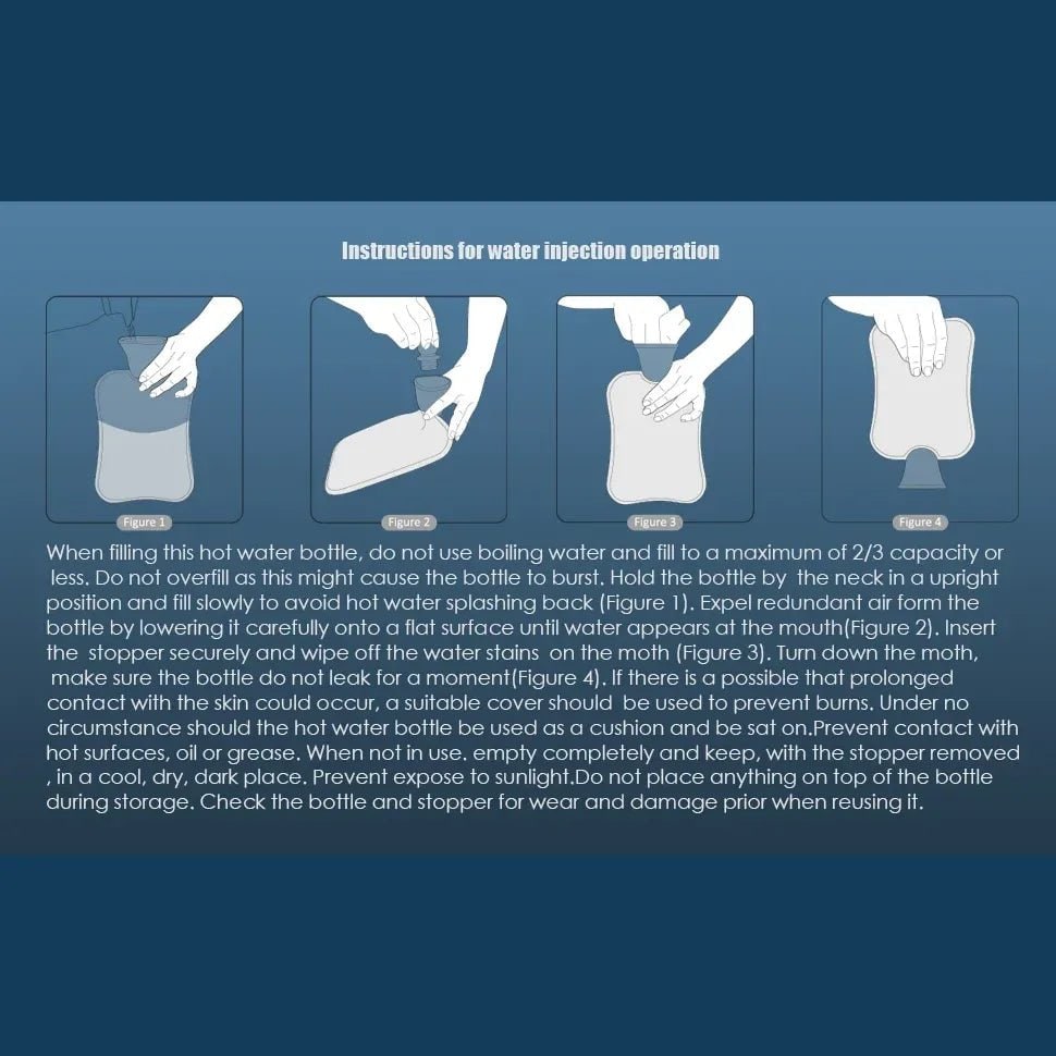Soft Touch Warmth Bottle with Plush Cover for Cramps Relief