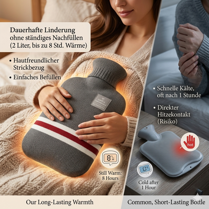 Cozy Heat Bottle with Soft Knit Cover – 2L of Comfort