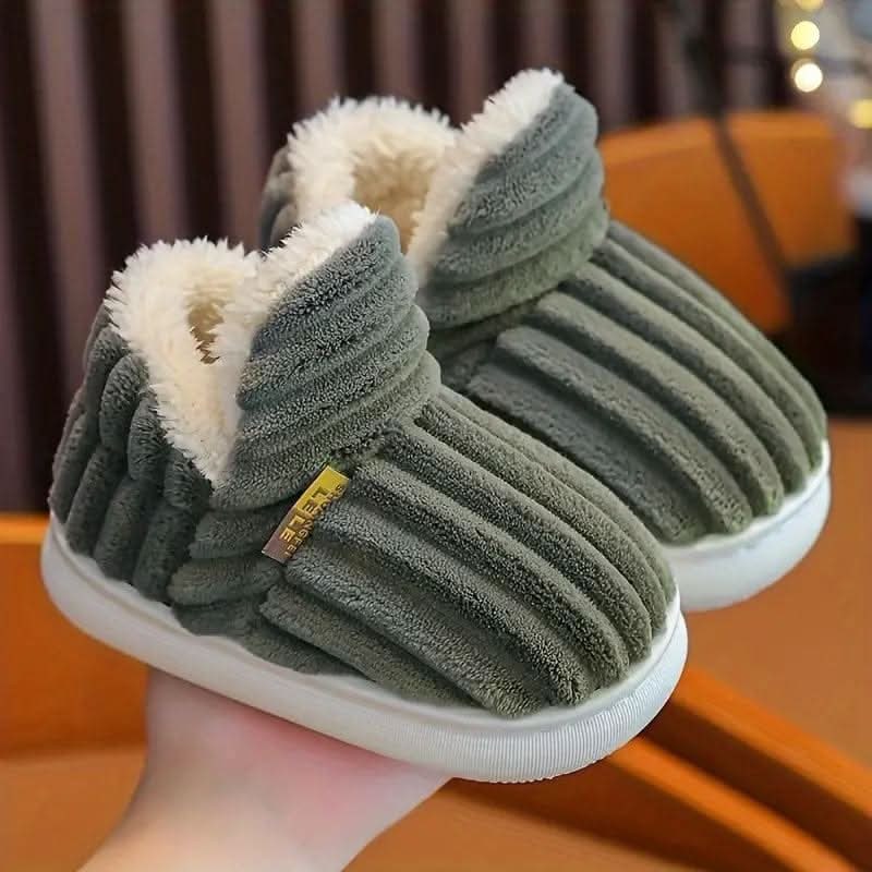 Plush Home Comfort Slipper Boots with Sherpa Lining