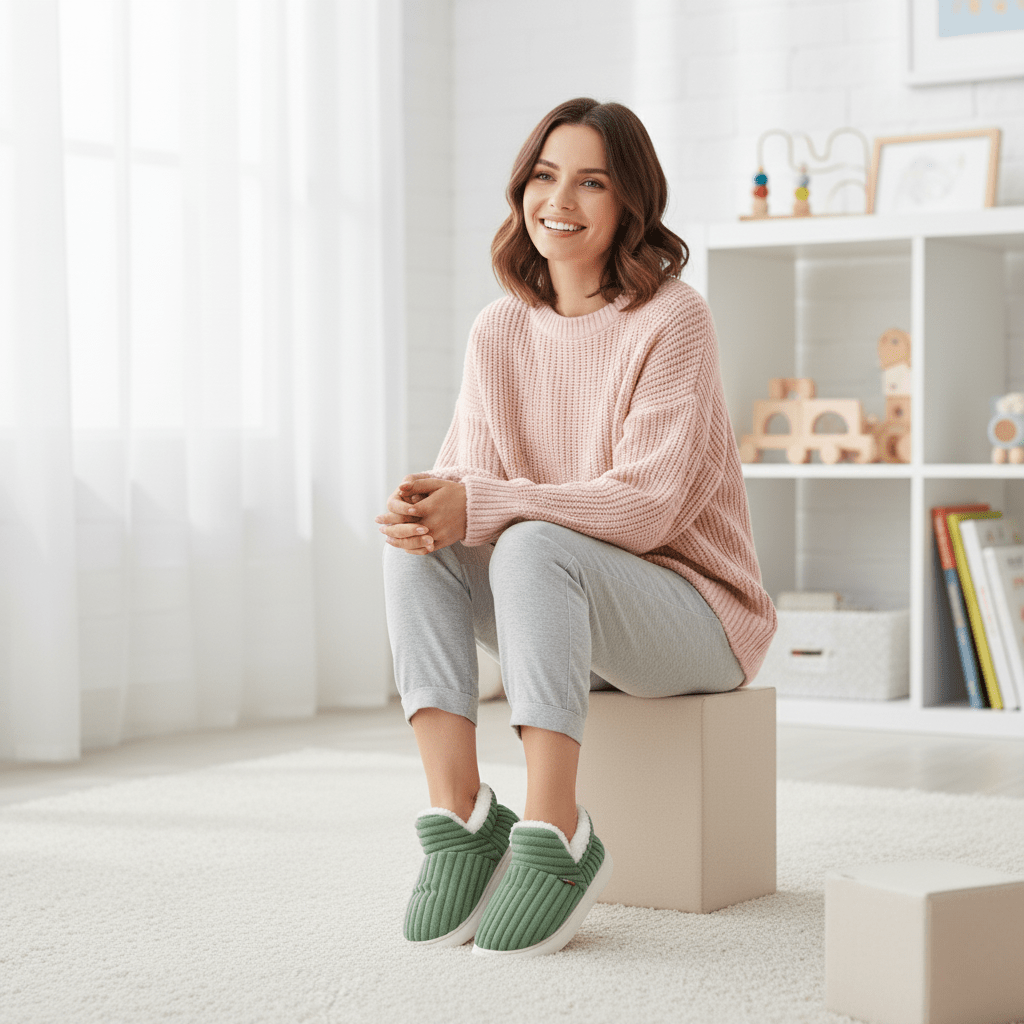 Plush Home Comfort Slipper Boots with Sherpa Lining