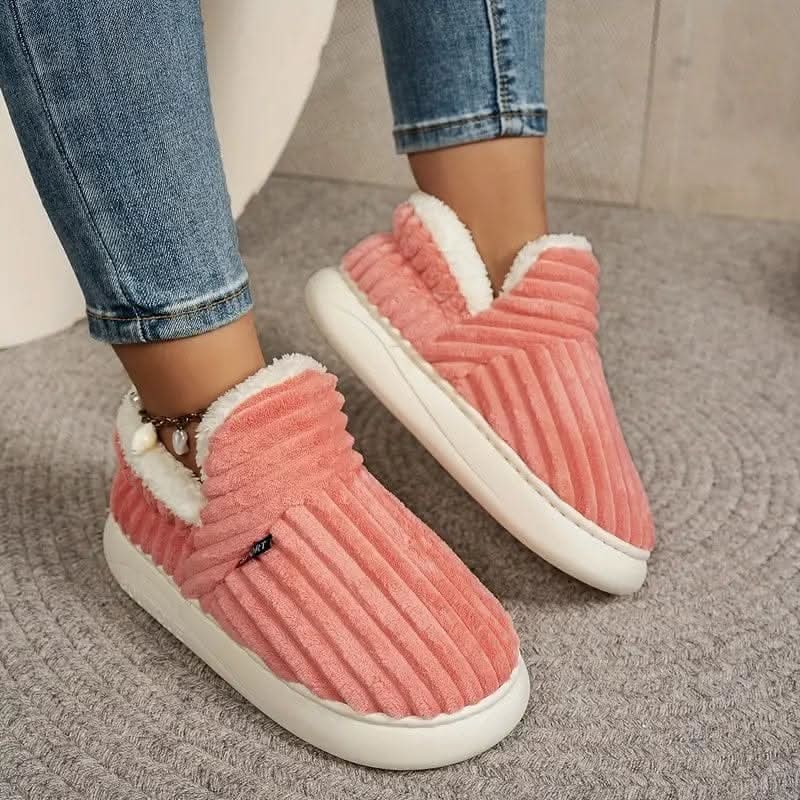 Plush Home Comfort Slipper Boots with Sherpa Lining