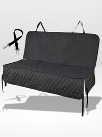 Black Seat Cover + Seat Belt Leash