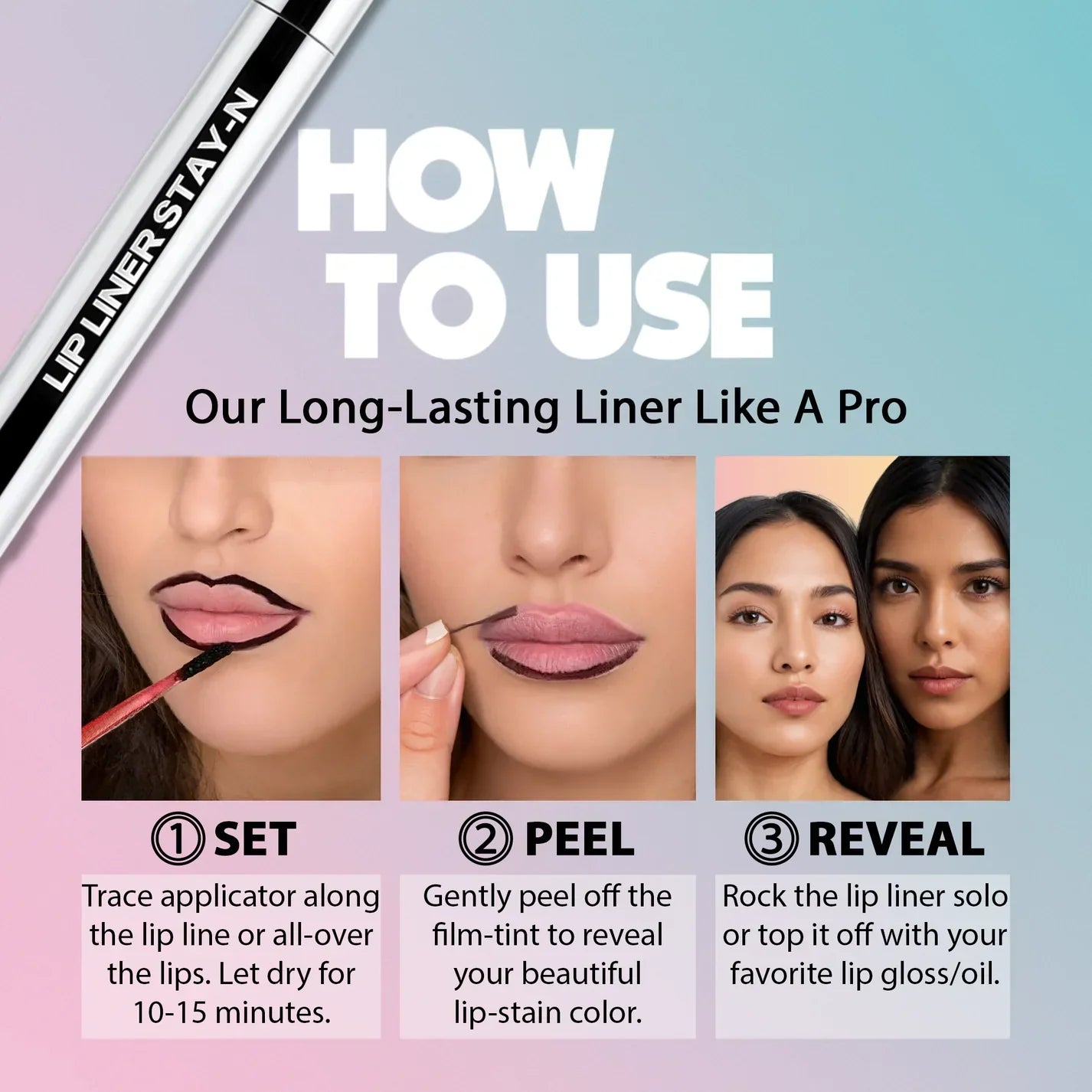 Effortless Peel-Off Lip Liner for All-Day Color