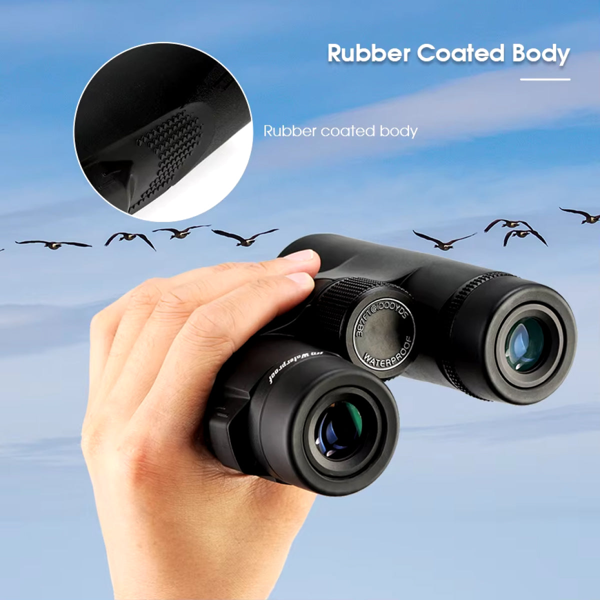 8x32 Waterproof Binoculars with BAK4 Prism - UK