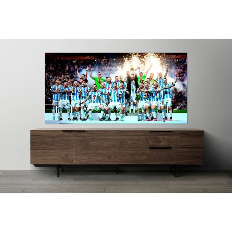 Wall Art of Messi Celebrating World Cup with Argentina National Team