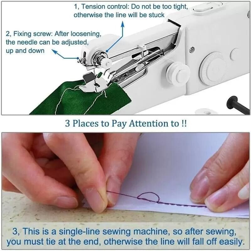 Compact Cordless Sewing Machine for Quick Repairs