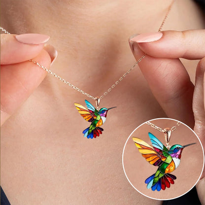 Vibrant Avian Charm Jewelry Set with Coordinating Earrings