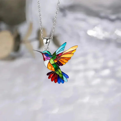 Vibrant Avian Charm Jewelry Set with Coordinating Earrings