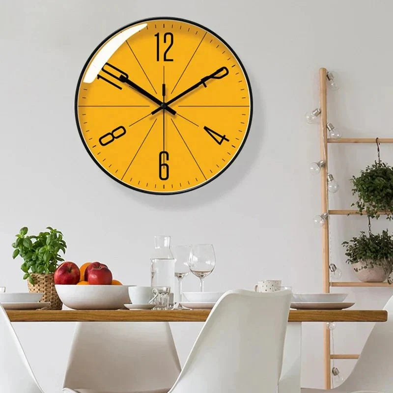 Nordic Minimalist Wall Clock – Silent Design with Husk Features