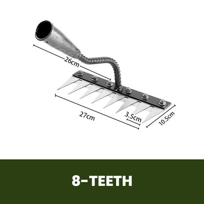 Handheld Garden Rake – Carbon Steel Tool for Precision Gardening Tasks