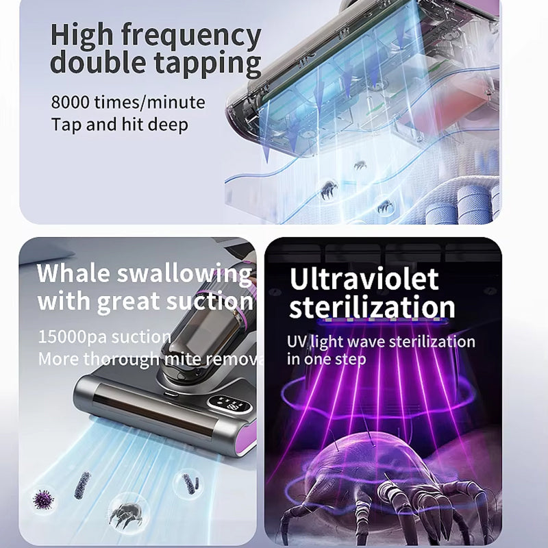 Professional Mattress Vacuum Cleaner with UV-C for Mites and Allergens