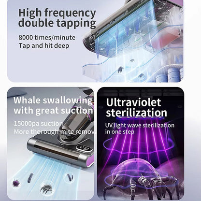 Professional Mattress Vacuum Cleaner with UV-C for Mites and Allergens