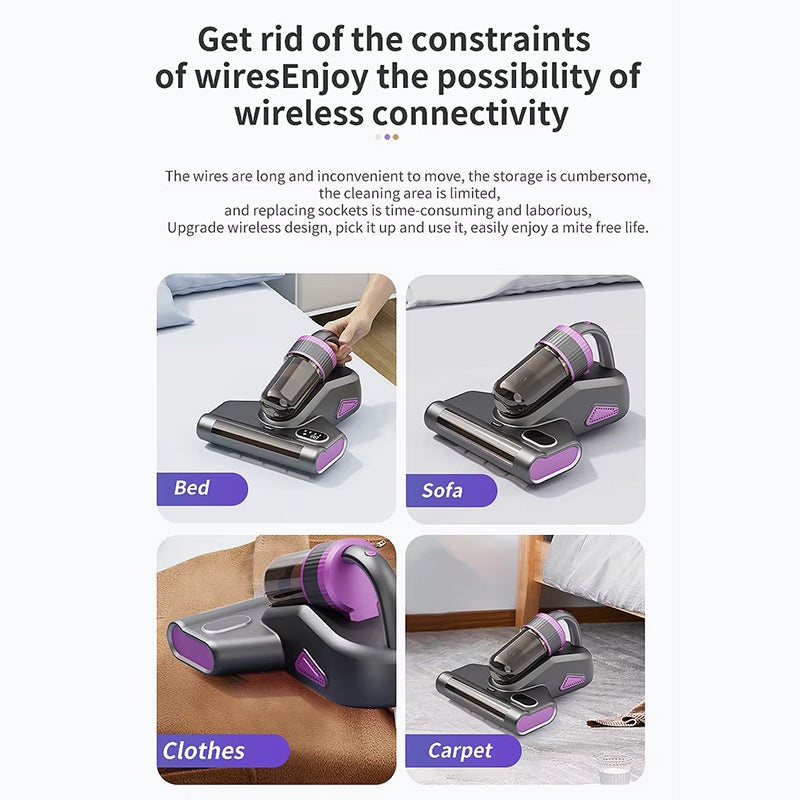 Professional Mattress Vacuum Cleaner with UV-C for Mites and Allergens